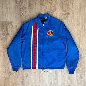 Vintage Crown Nylon Windbreaker Jacket Good Sam Club Blue Medium Retro Lined